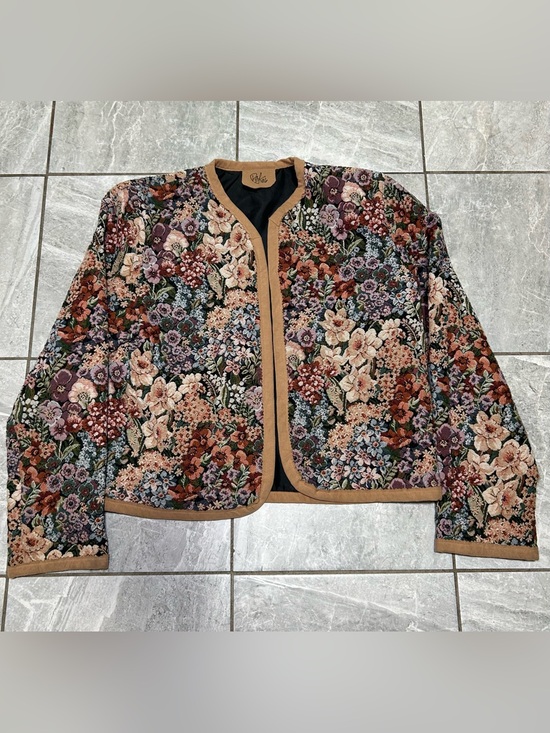 American Vintage Jackets & Blazers - Vintage 1996 Handmade Floral Tapestry Jacket Women’s Medium Boho Gobelin